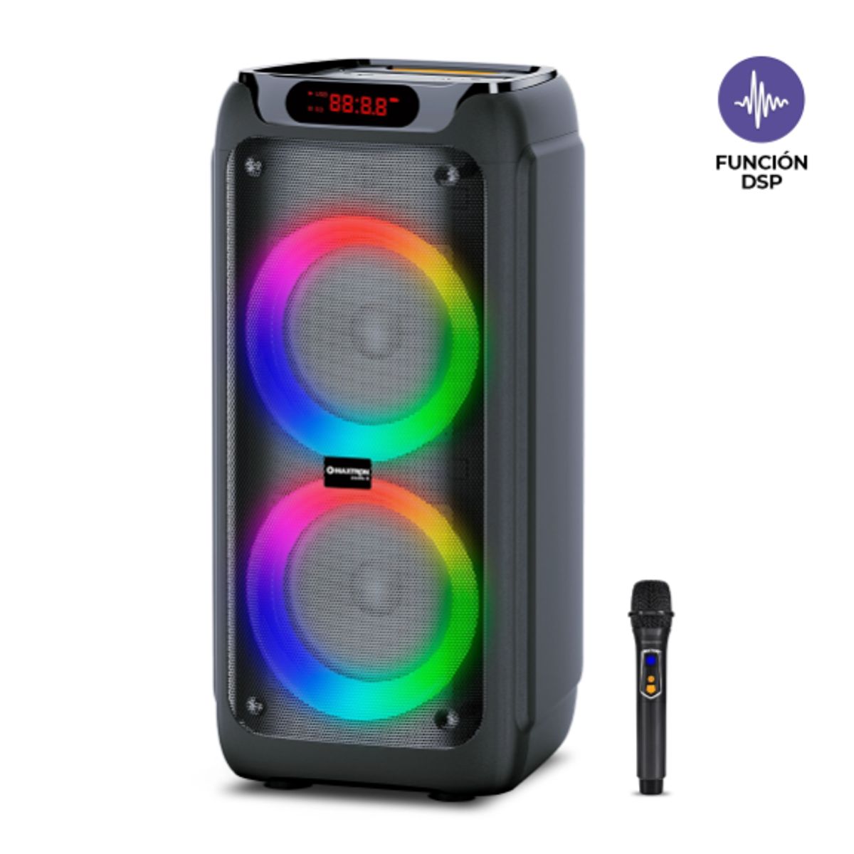 MAXTRON - Parlante ZENITH 8 MX800 TOWER SOUND SYSTEM DSP BT TWS RGB MAXTRON