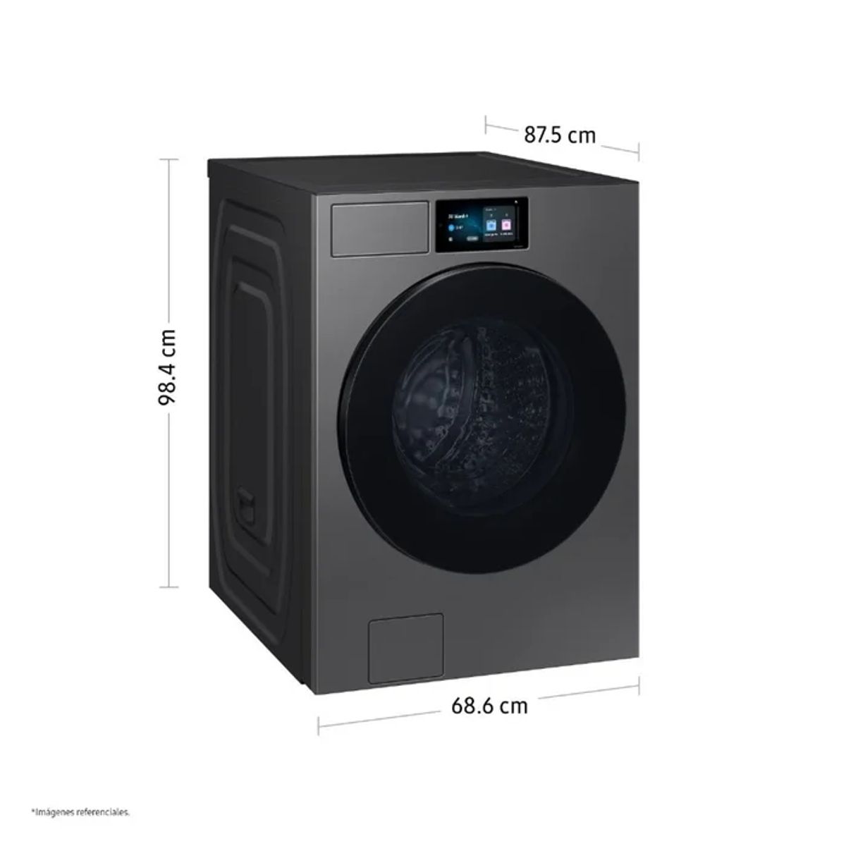 SAMSUNG - Lavadora Samsung 25KG Bespoke AI WF90F25ADSPE Acero Oscuro