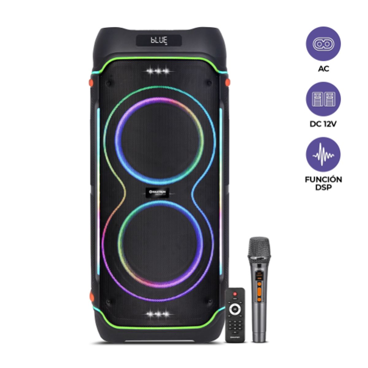 MAXTRON - Parlante ZINGANY GT 8 MX834 TOWER SPEAKER TWS RGB DSP BT MAXTRON