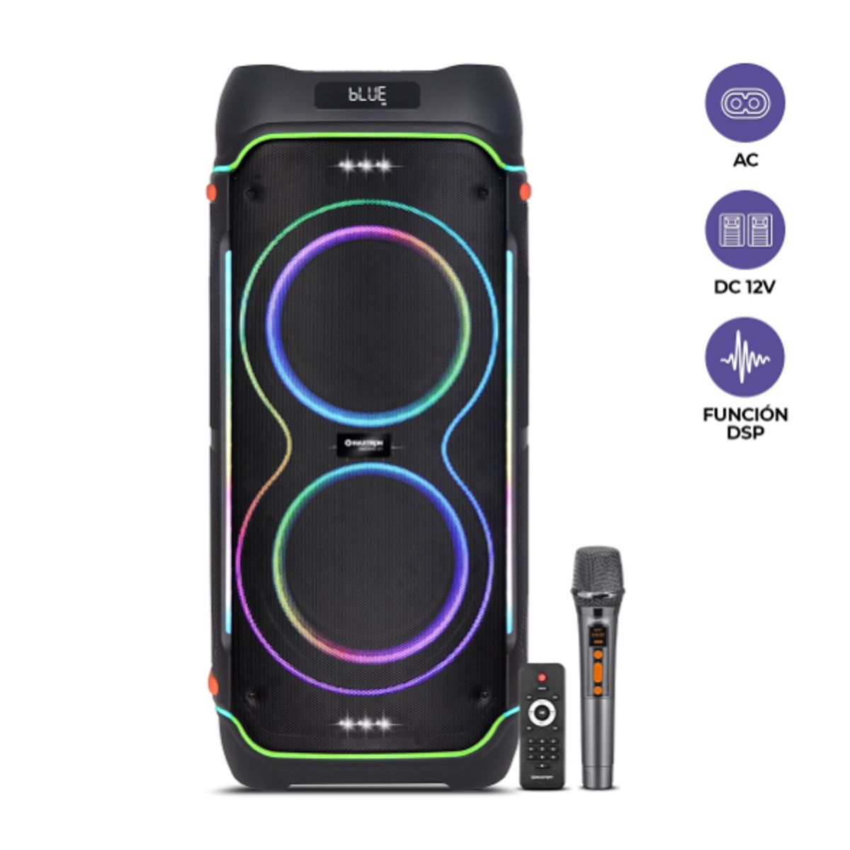MAXTRON - Parlante ZINGANY GT 8 MX834 TOWER SPEAKER TWS RGB DSP BT MAXTRON