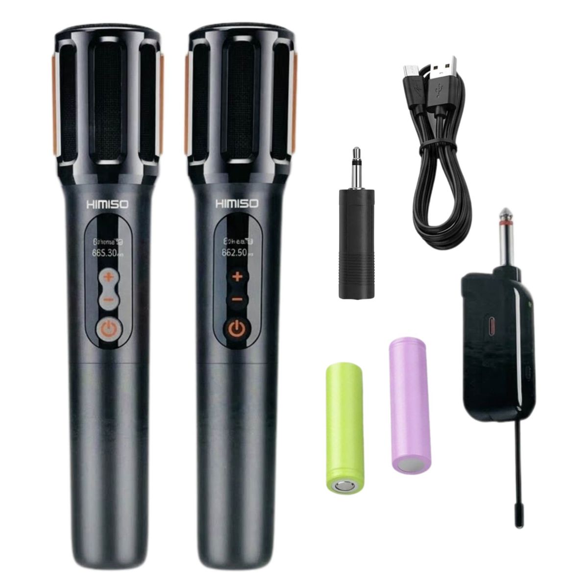 SEISA - Microfono Inalambrico Recargable KIMISO Dual UHF para Karaoke, Parlantes,  Mezcladores