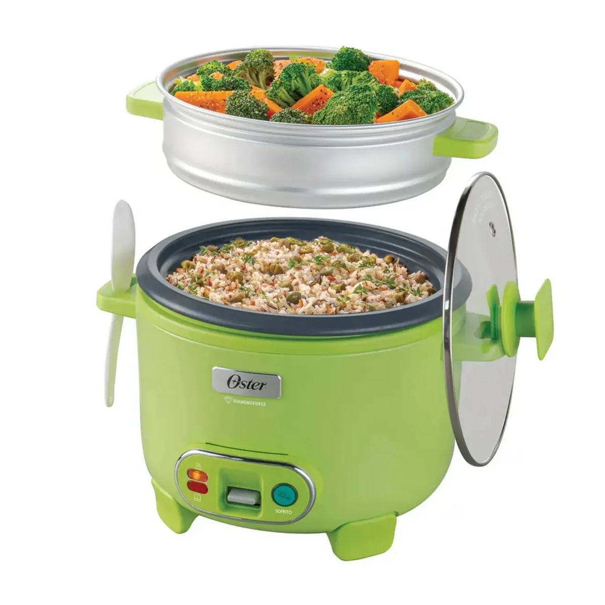 OSTER - Olla Arrocera Sofrito Vaporera Diamondforce Oster CKSTRC10DFGRN 1.8 Lts Verde