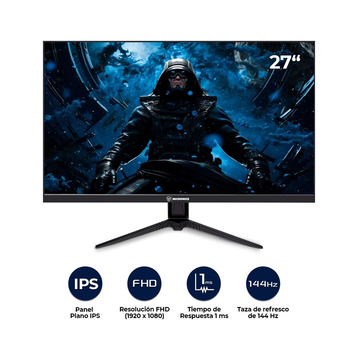 MICRONICS - Monitor Plano IPS Gaming 27 144Hz FHD Micronics Fenix - MIC MF27FF-144