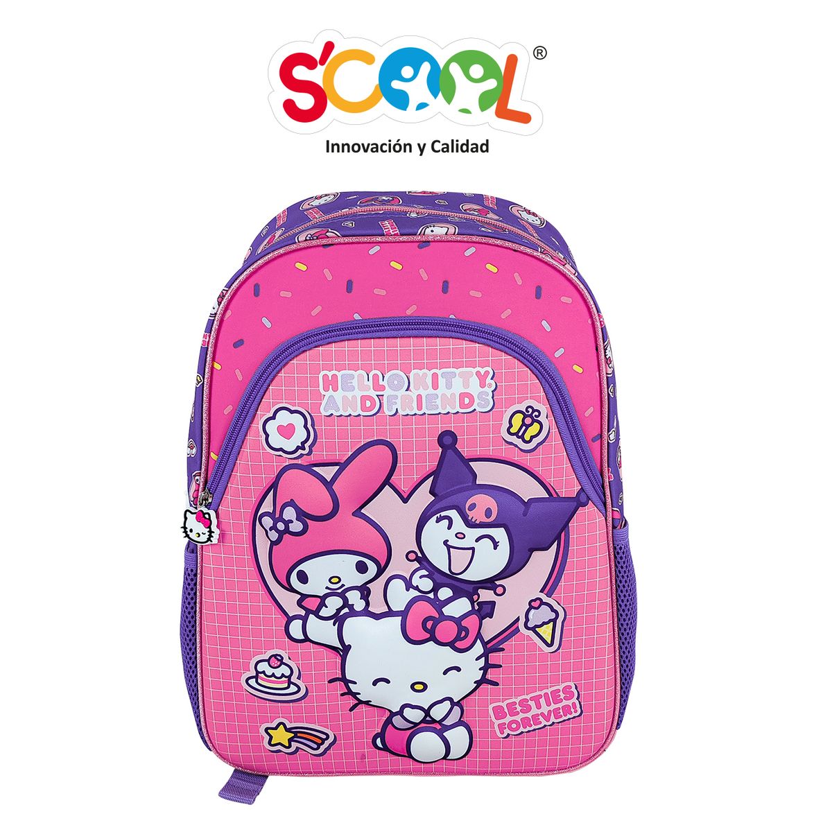SCOOL - SET MOCHILA SCOOL RANGER  DELUXE 3D HELLO KITTY & FRIENDS