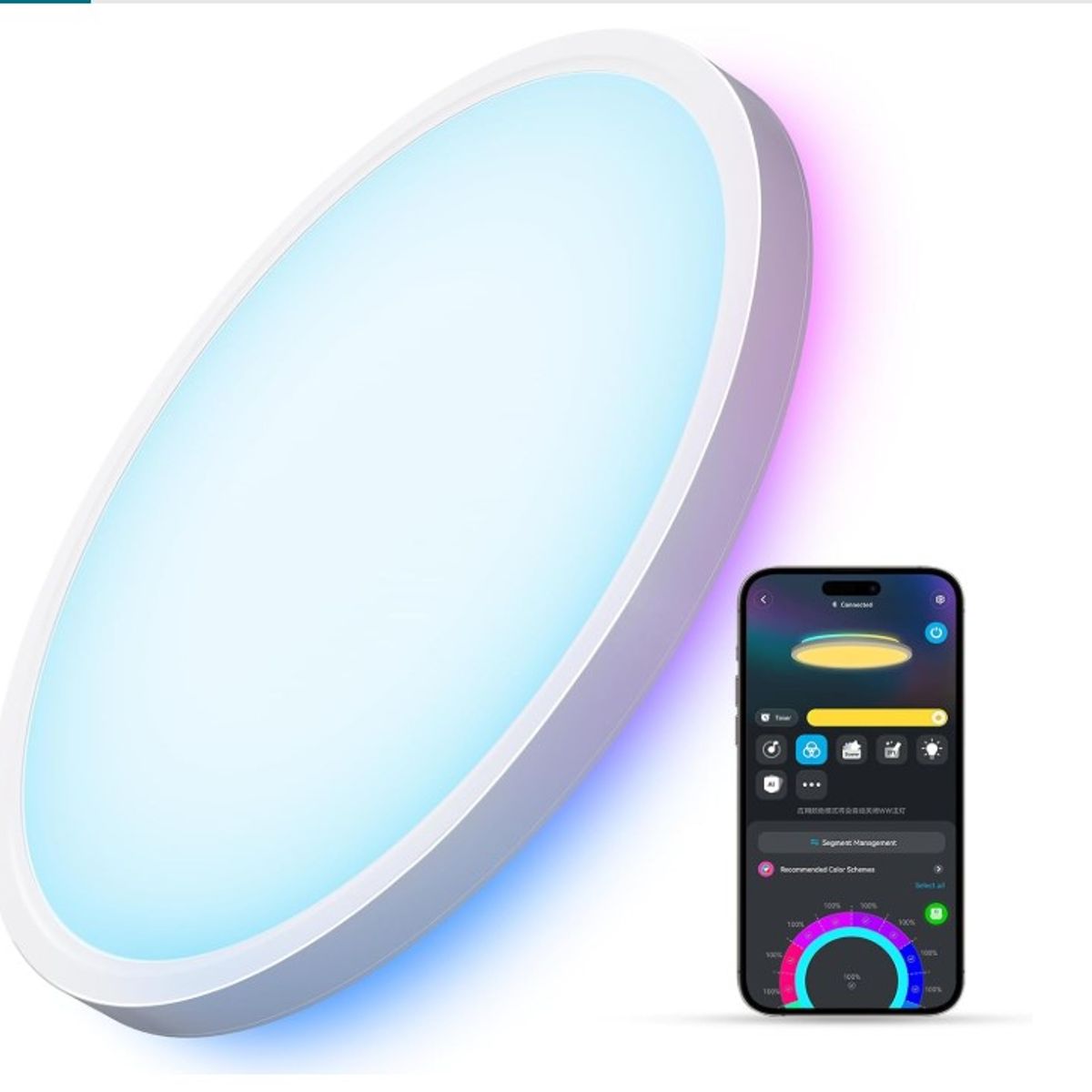 GOVEE - Govee Lámpara Techo Inteligente RGBICCompatible Alexa y Google Home