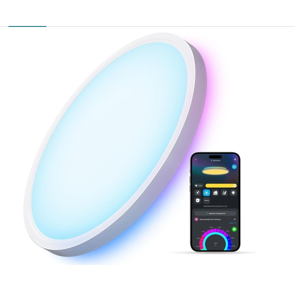 GOVEE - Govee Lámpara Techo Inteligente RGBICCompatible Alexa y Google Home