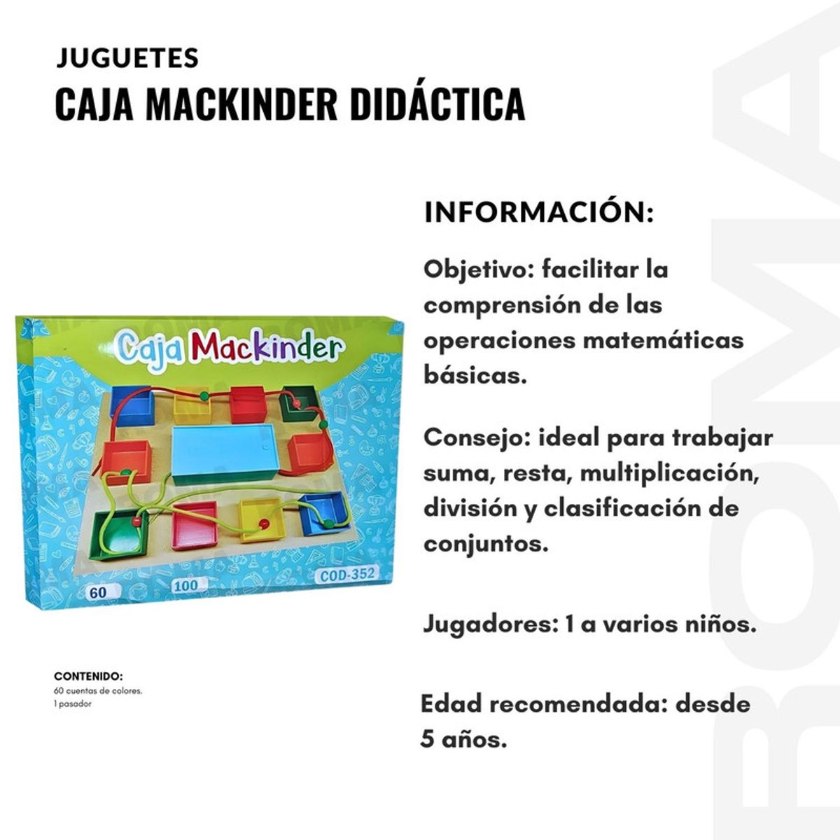 GENERICO - CAJA MACKINDER 60 PIEZAS
