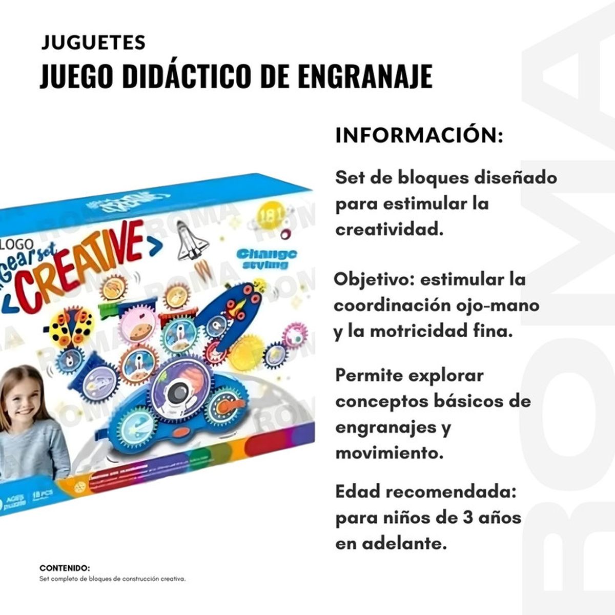 GENERICO - SET CREATIVE ENGRANAJE