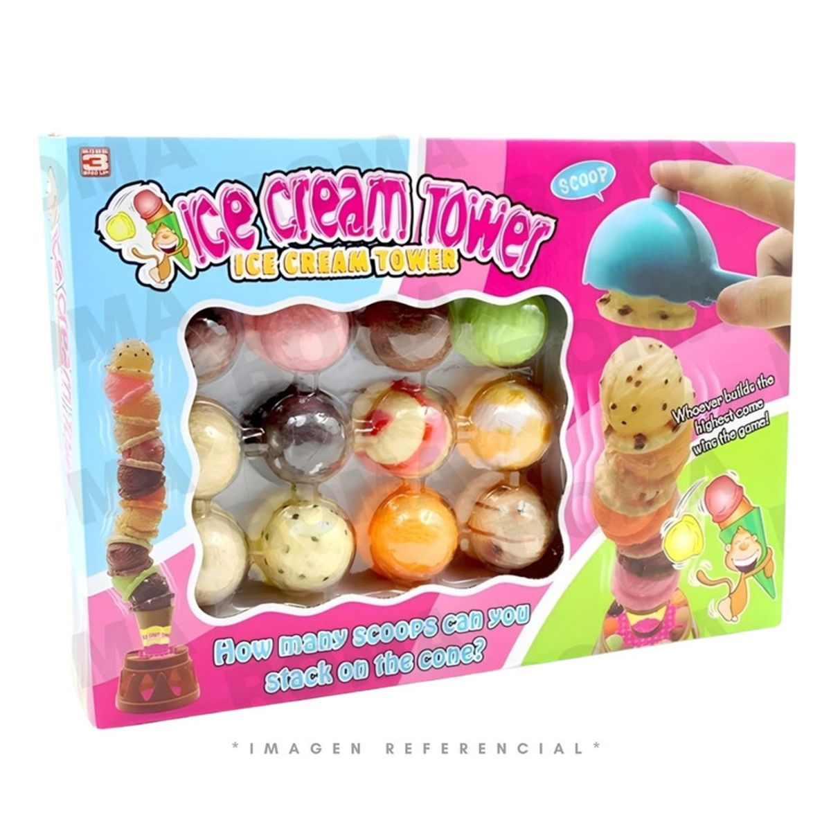 GENERICO - JUEGO TORRE DE EQUILIBRIO DE HELADOS -