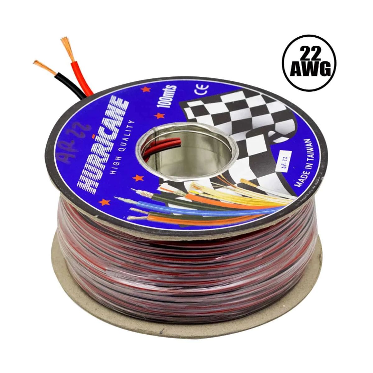 HURRICANE - Cable Mellizo RN 22AWG 100Mts AP-22-RLL HURRICANE