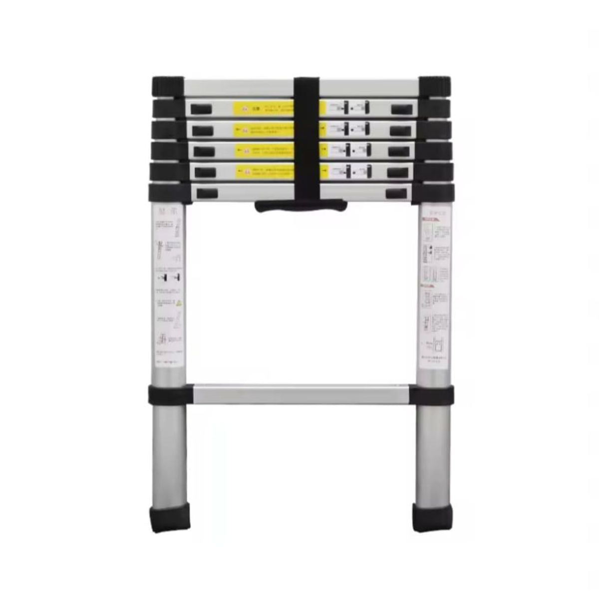 GENERICO - Escalera Telescopica Plegable Retractil 3.8m Pórtatil Aluminio Moderna Hogar Trabajo   TZ-11