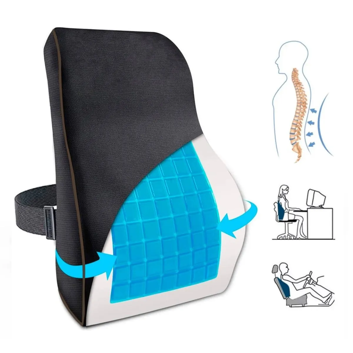 DI ROSSANA - RESPALDAR VISCOELASTICA GEL TECH  PREMIUM