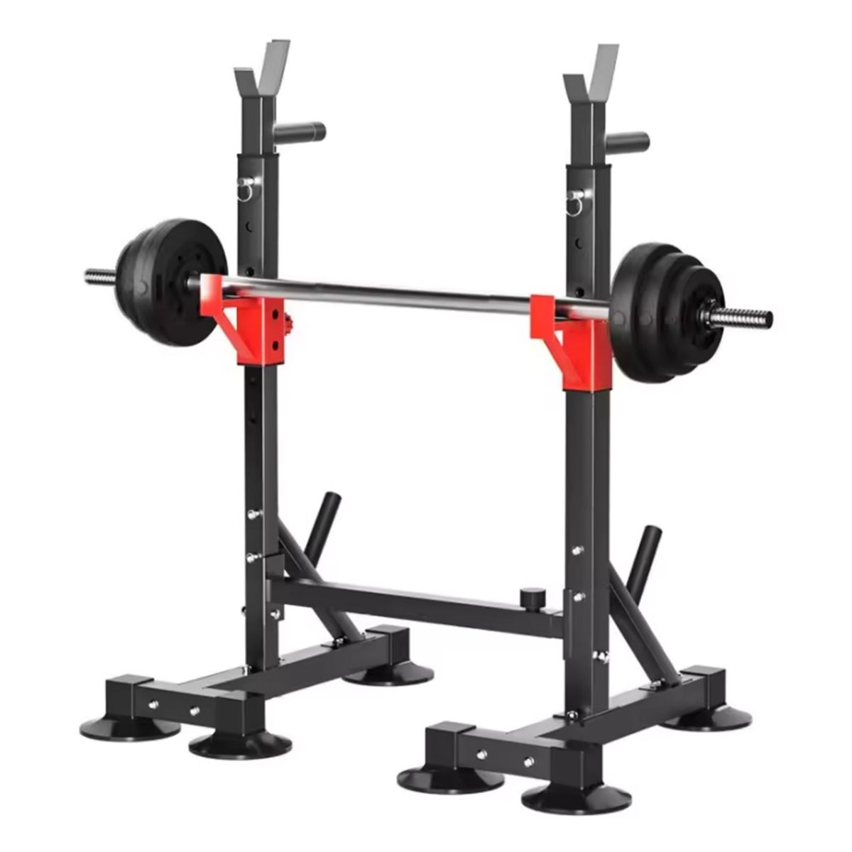 ALPHA GYM - Rack para sentadillas Pro Squats Multifuncional Black