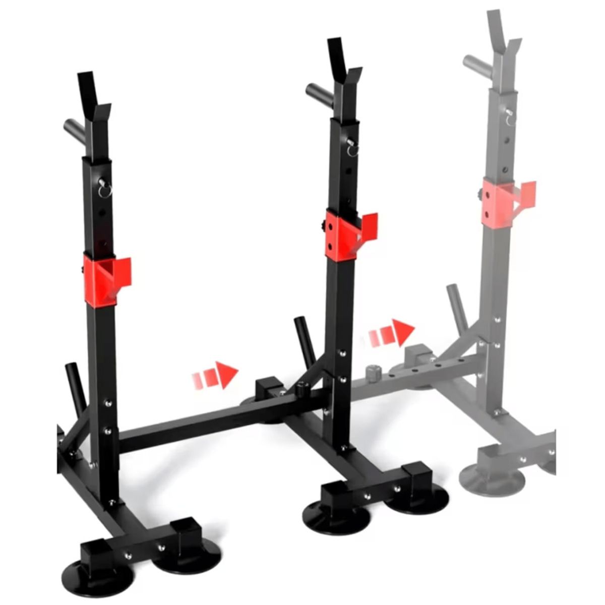 ALPHA GYM - Rack para sentadillas Pro Squats Multifuncional Black