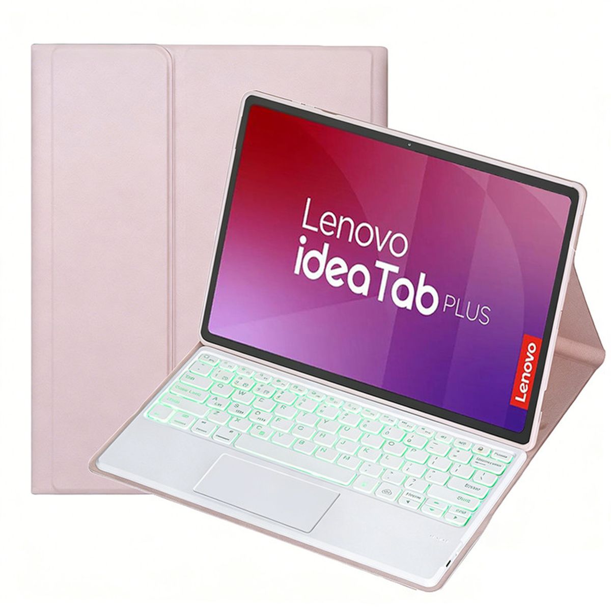 LENOVO - Tablet Lenovo Pad Plus 12 8+128 12.1Resolución 2.5K WIFI-Verde+Teclado luminsos Rosado