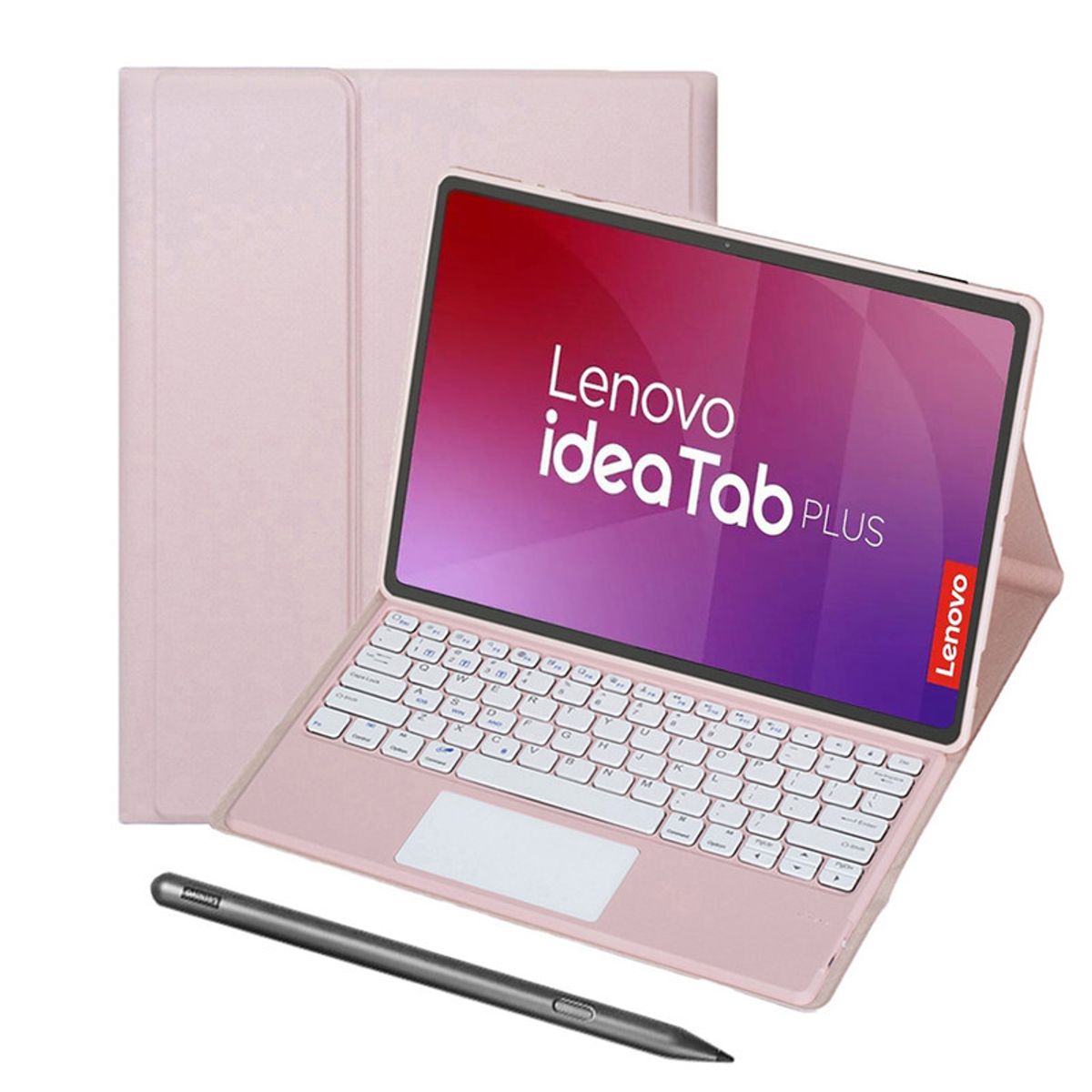LENOVO - Tablet Lenovo Pad Plus 12 8+128 12.1 WIFI-plata+Teclado Rosado+Lápiz táctil Lenovo