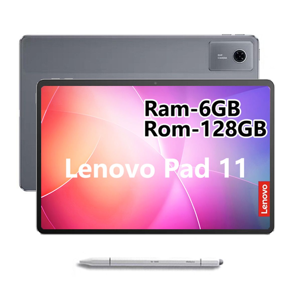 LENOVO - Tablet Lenovo Pad 11 2025 6+128GB 11" WIFI 2.5K-Gris Negro+Lápiz táctil