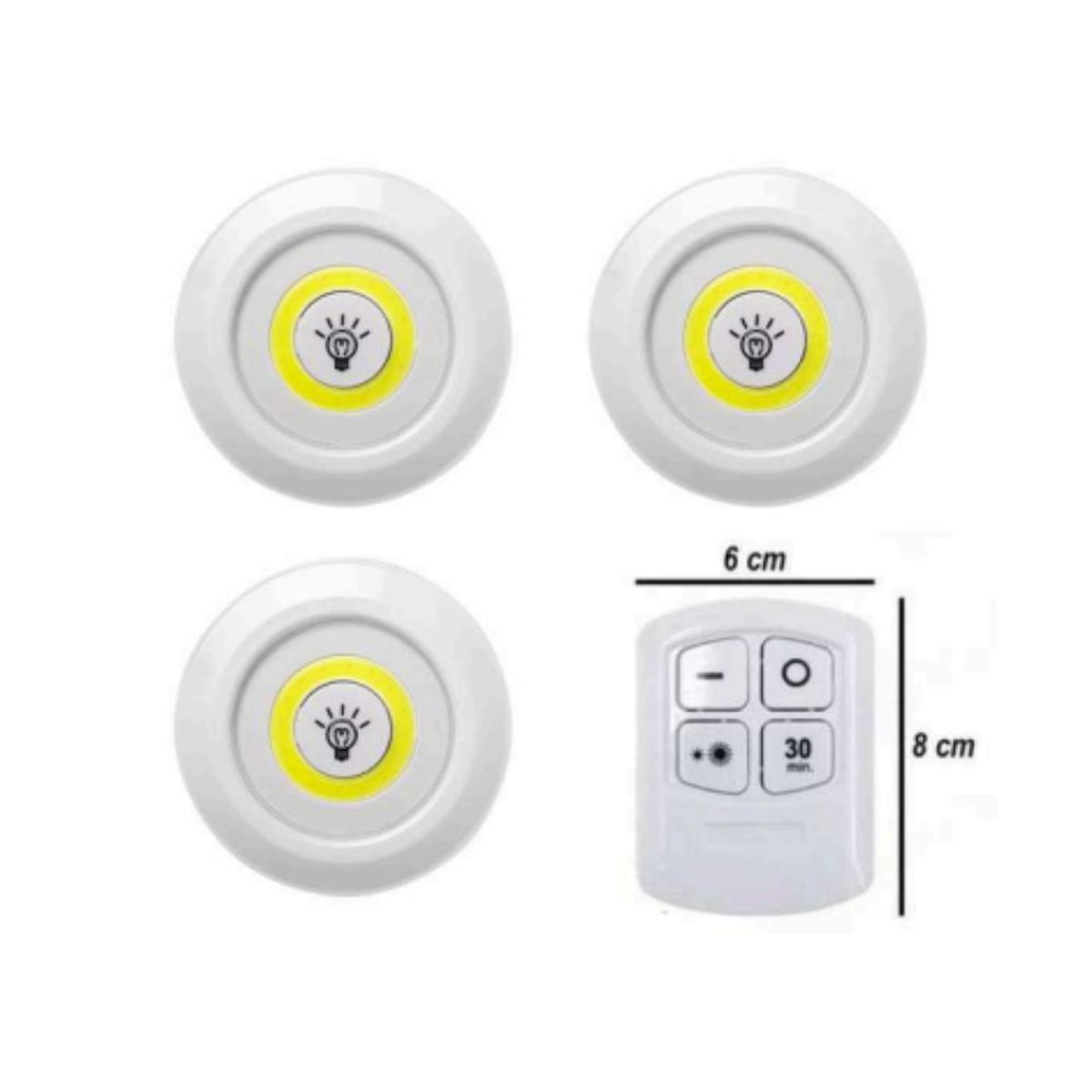 GENERICO - Kit de 3 Luces Led Portátil con Control