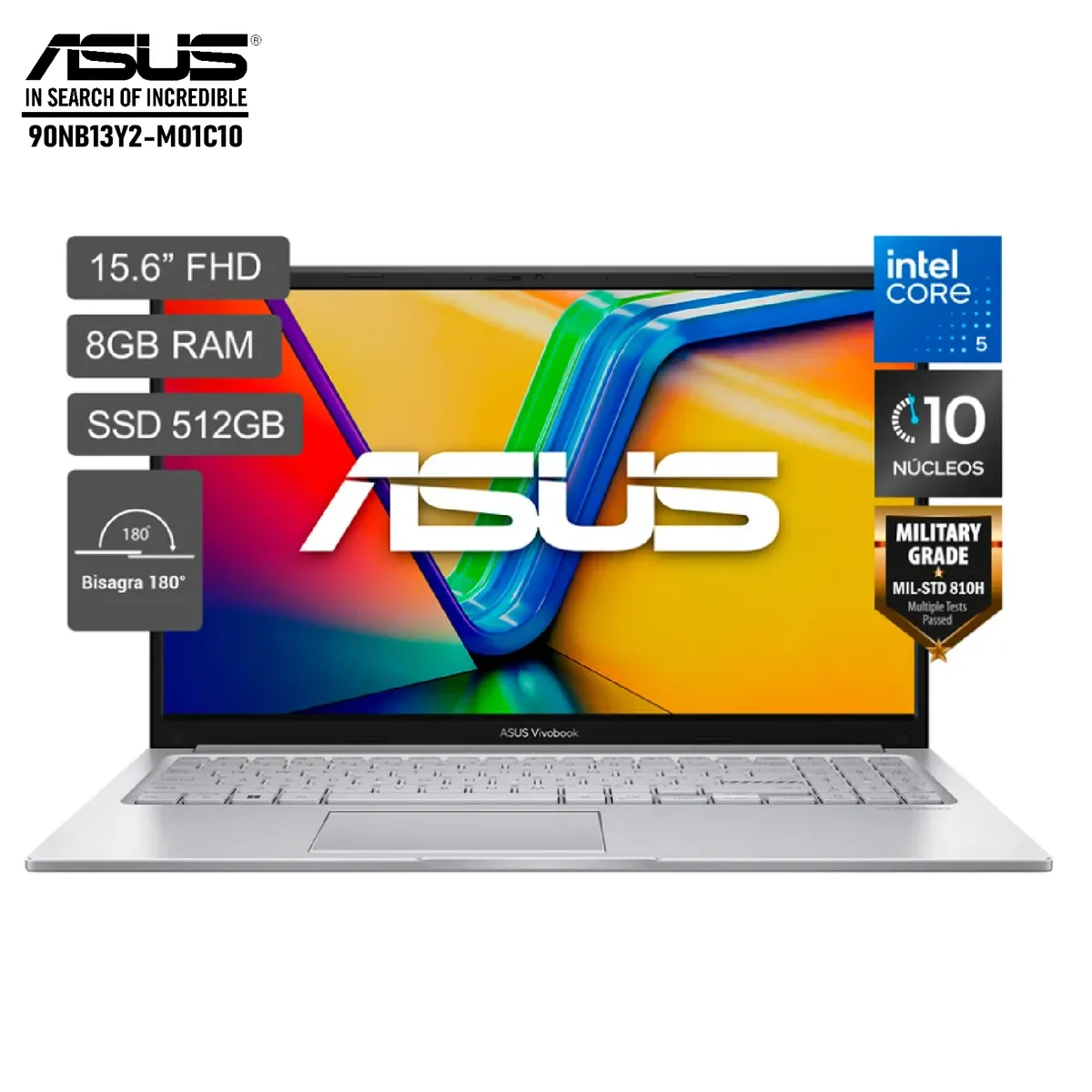 ASUS - Laptop ASUS VIVOBOOK X1504VA--BQ631W Pantalla 15.6 FHD Intel Core 5-120 RAM 8GB Y SSD 512GB