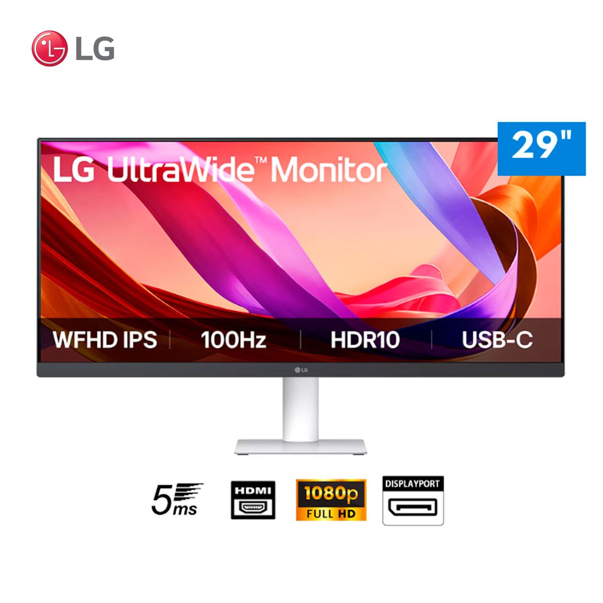 LG - Monitor UltraWide 29 pulgadas WFHD IPS 100Hz USB-C HDR10 LG 29U531A-W