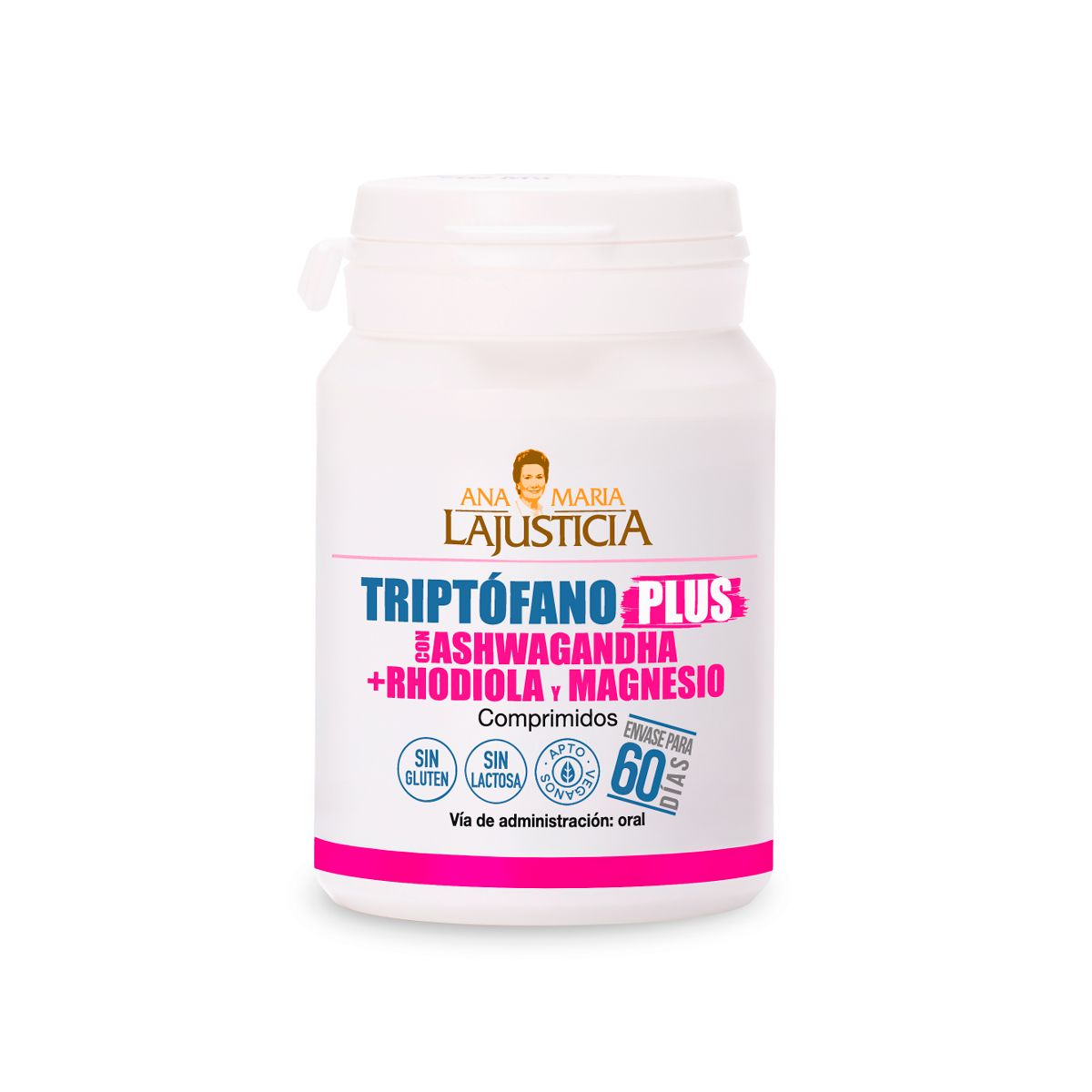 ANA MARIA LAJUSTICIA - PACK ARMONIA PLENA 2 TRIPTOFANO PLUS CON ASHWAGANDHA + RHADIOLA Y MAGNESIO 60 compr c/u.