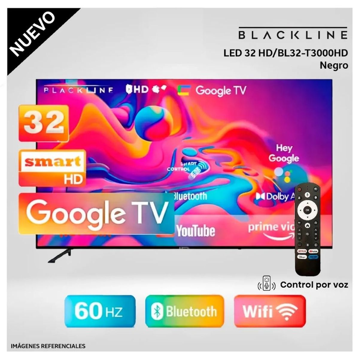 BLACKLINE - Televisor BLACKLINE LED 32"  HD Smart TV BL32-T3000HD