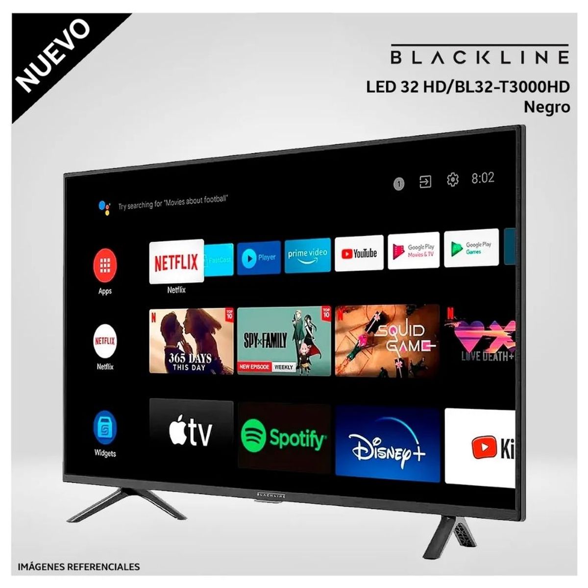BLACKLINE - Televisor BLACKLINE LED 32"  HD Smart TV BL32-T3000HD