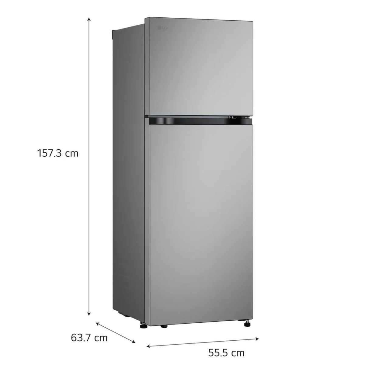 LG - Refrigeradora Lg Vt24bpy Top Freezer 241 litros No Frost Platateado