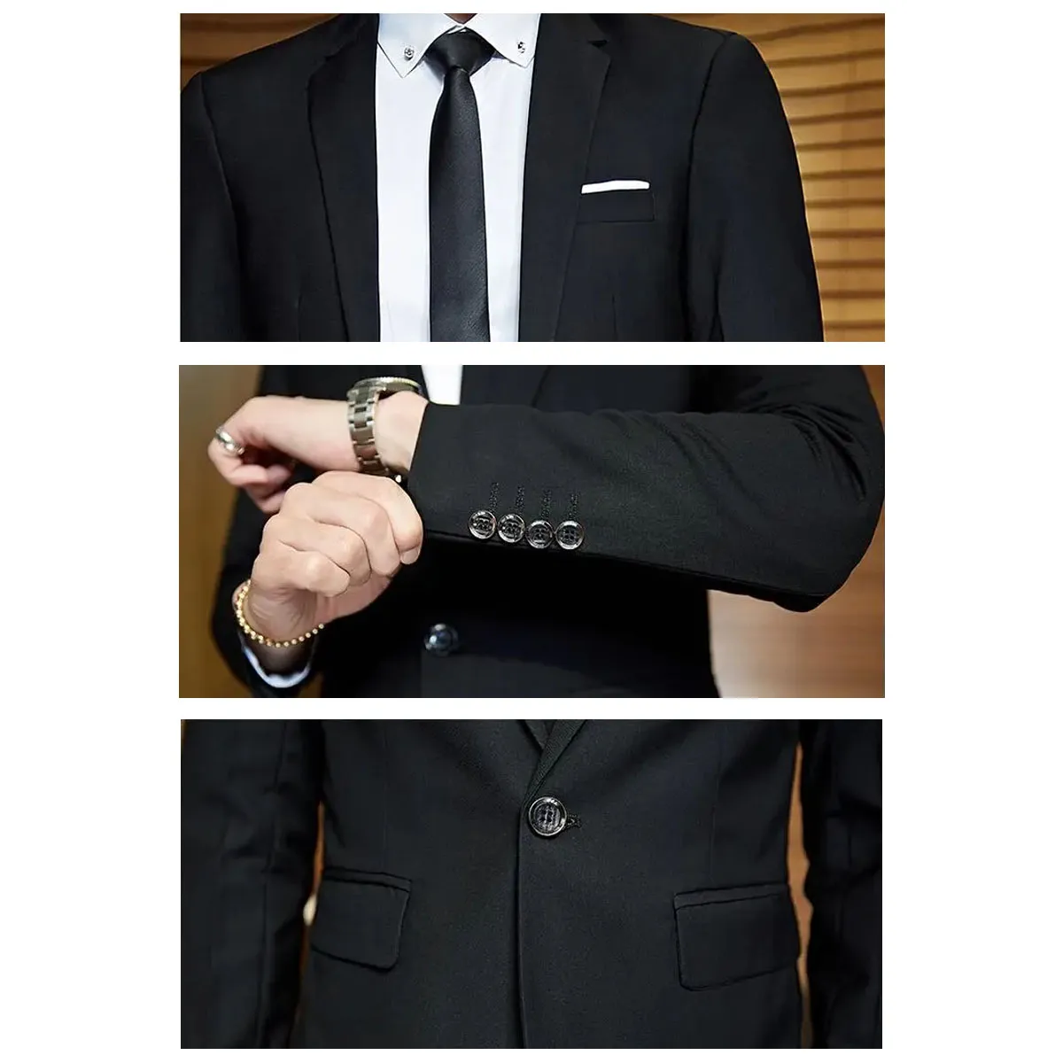 42AROZINA - Terno hombre blazer informal de corte entallado para