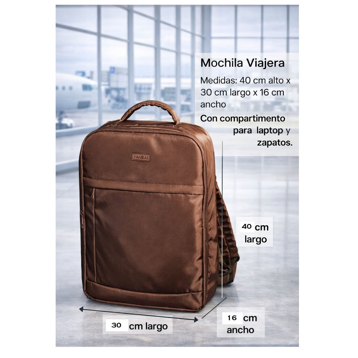 YANBAL - Hermosa Mochila VIAJERA MOCCA de Yanbal