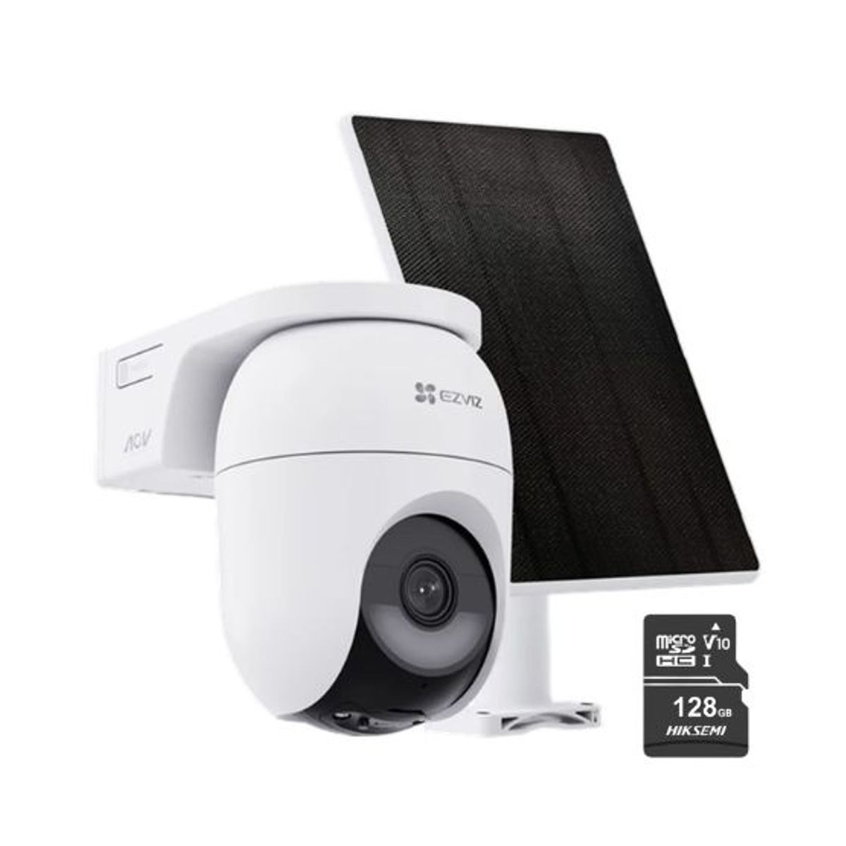 EZVIZ - Cámara de seguridad Ezviz CB8 LITE 4MP + Micro SD 128GB Vista panorámica Batería Panel Solar