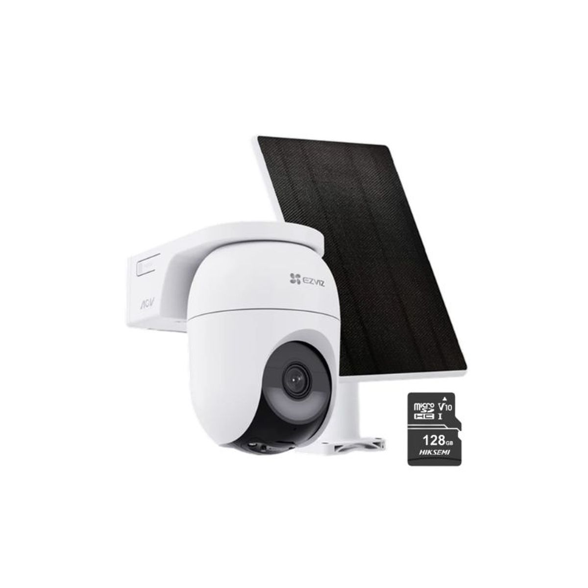 EZVIZ - Cámara de seguridad Ezviz CB8 LITE 4MP + Micro SD 128GB Vista panorámica Batería Panel Solar