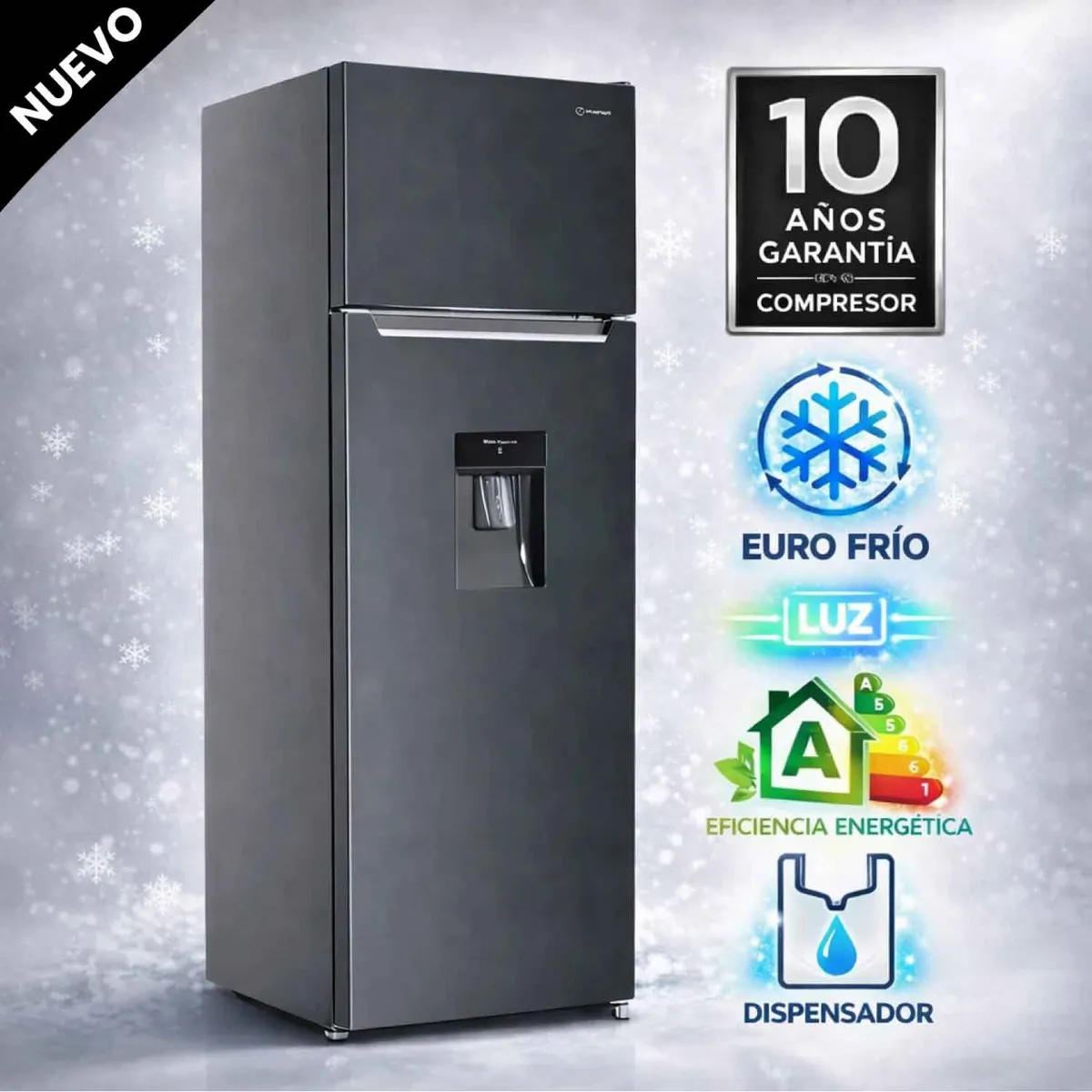 MIRAY - Refrigeradora Miray Top Freezer 211 Litros RM-211HD