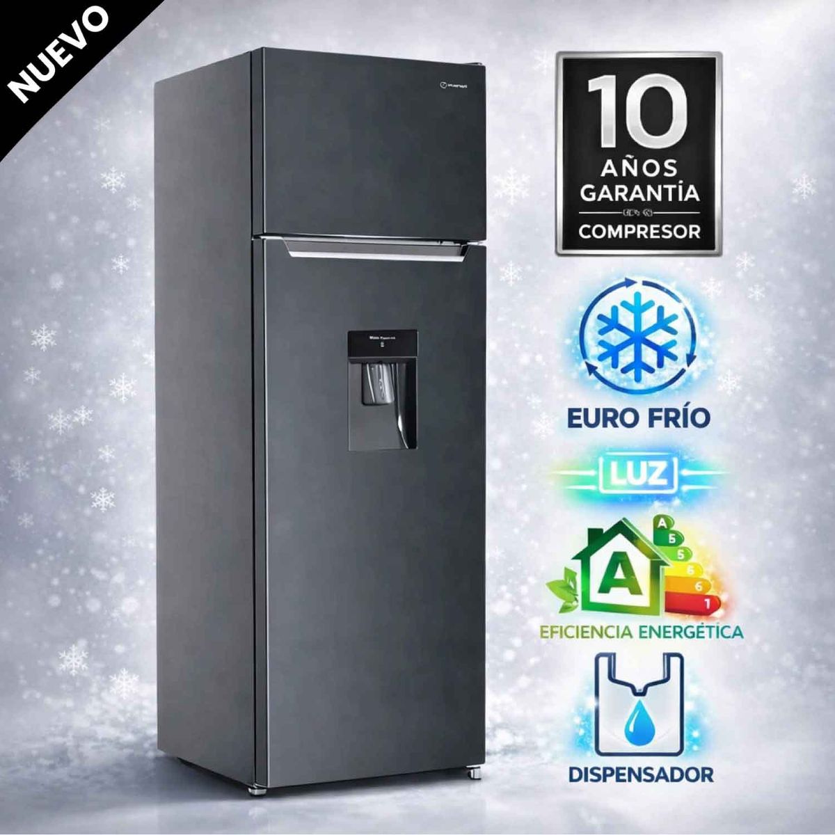 MIRAY - Refrigeradora Miray Top Freezer 211 Litros RM-211HD