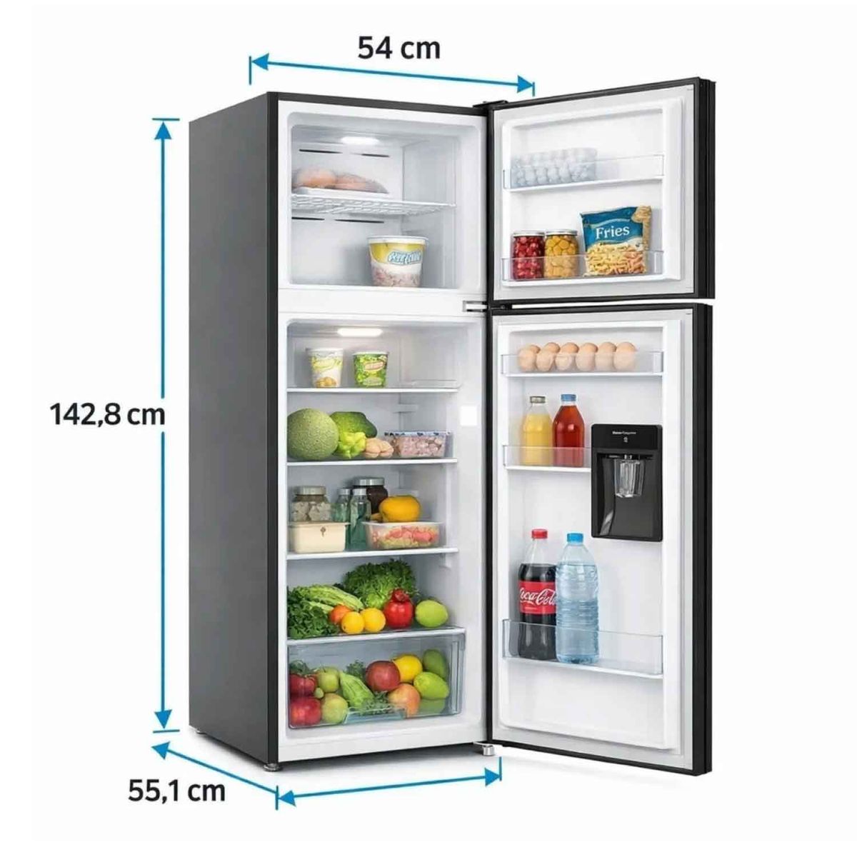 MIRAY - Refrigeradora Miray Top Freezer 211 Litros RM-211HD