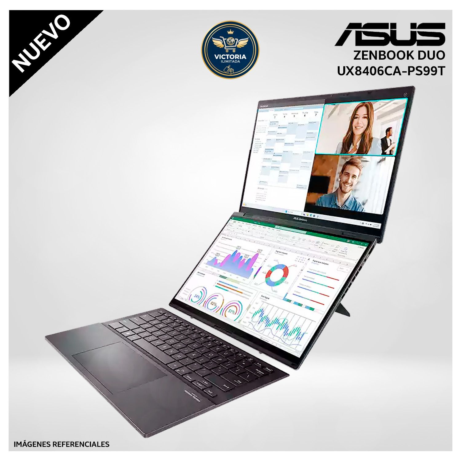 LAPTOP ASUS ZENBOOK DUO UX8406CA-PS99T ULTRA 9-285H  32GB 2TB SSD  14 OLED 120HZ 2