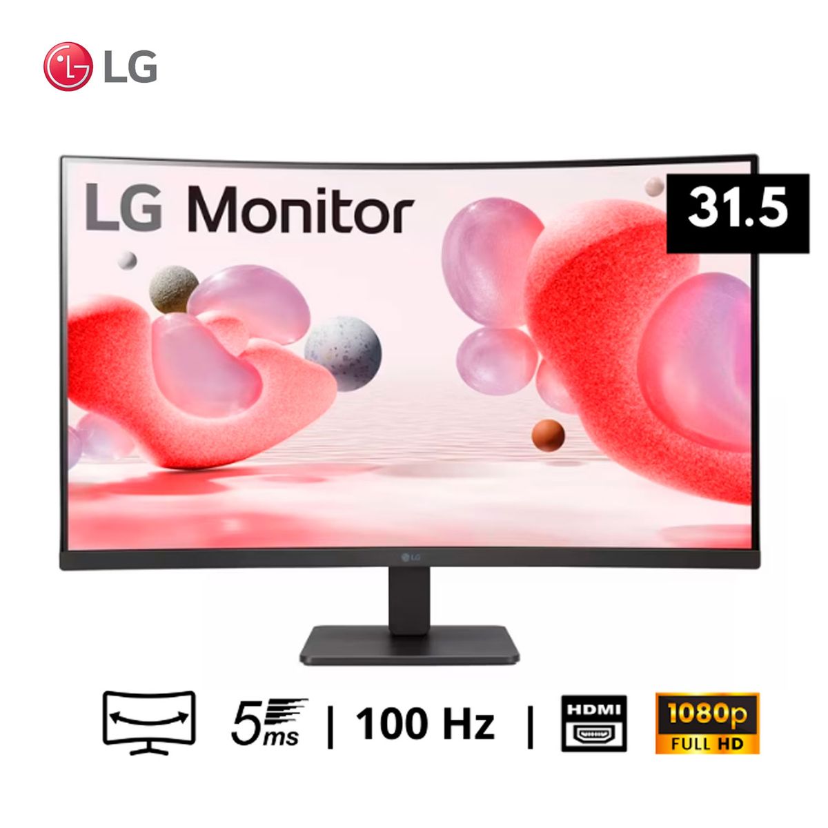 LG - Monitor curvo 32 pulgadas Full HD 100Hz HDMI D-Sub LG 32MR50C