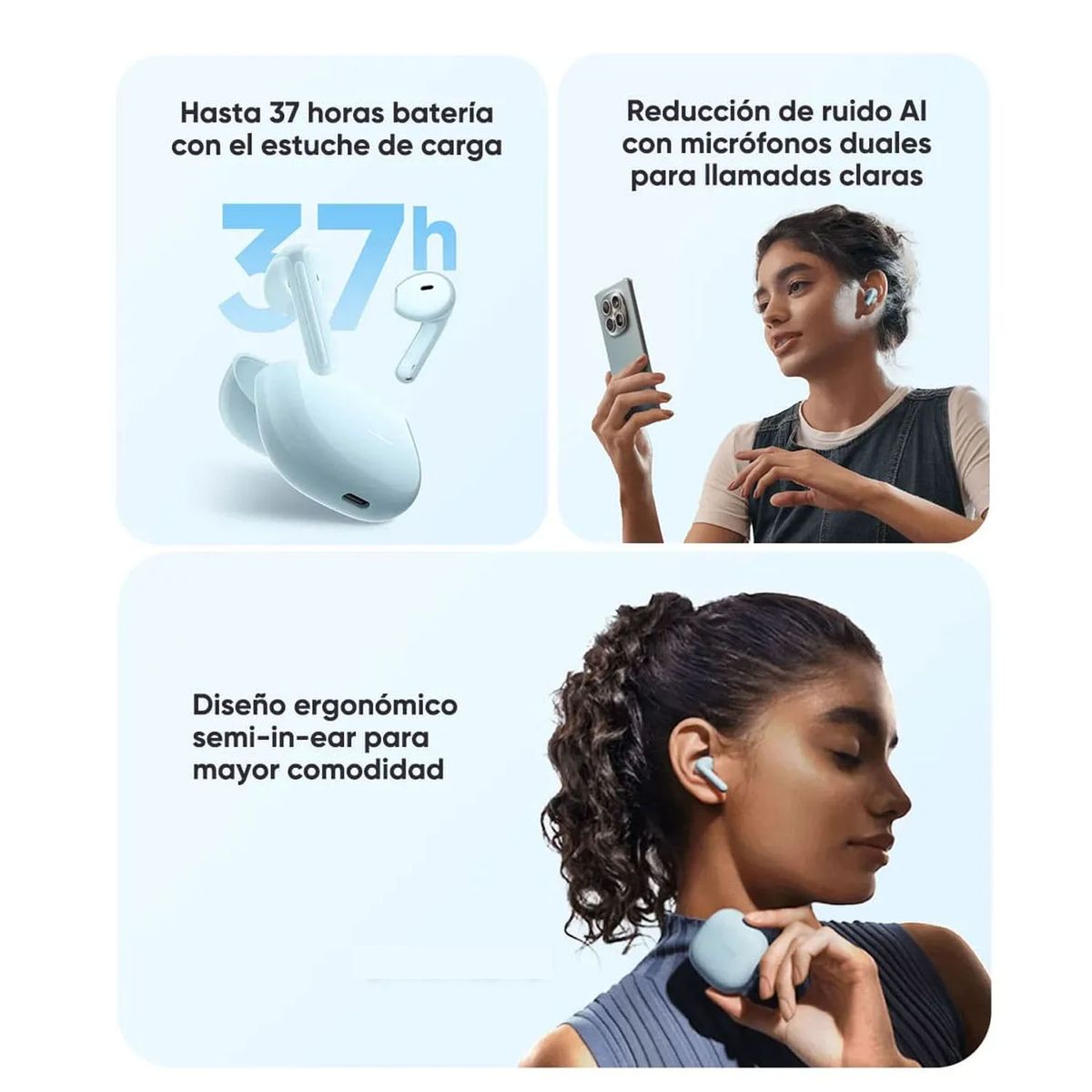 XIAOMI - Audífonos Inalámbricos Redmi Buds 8 Active Azul Bluetooth 5.4