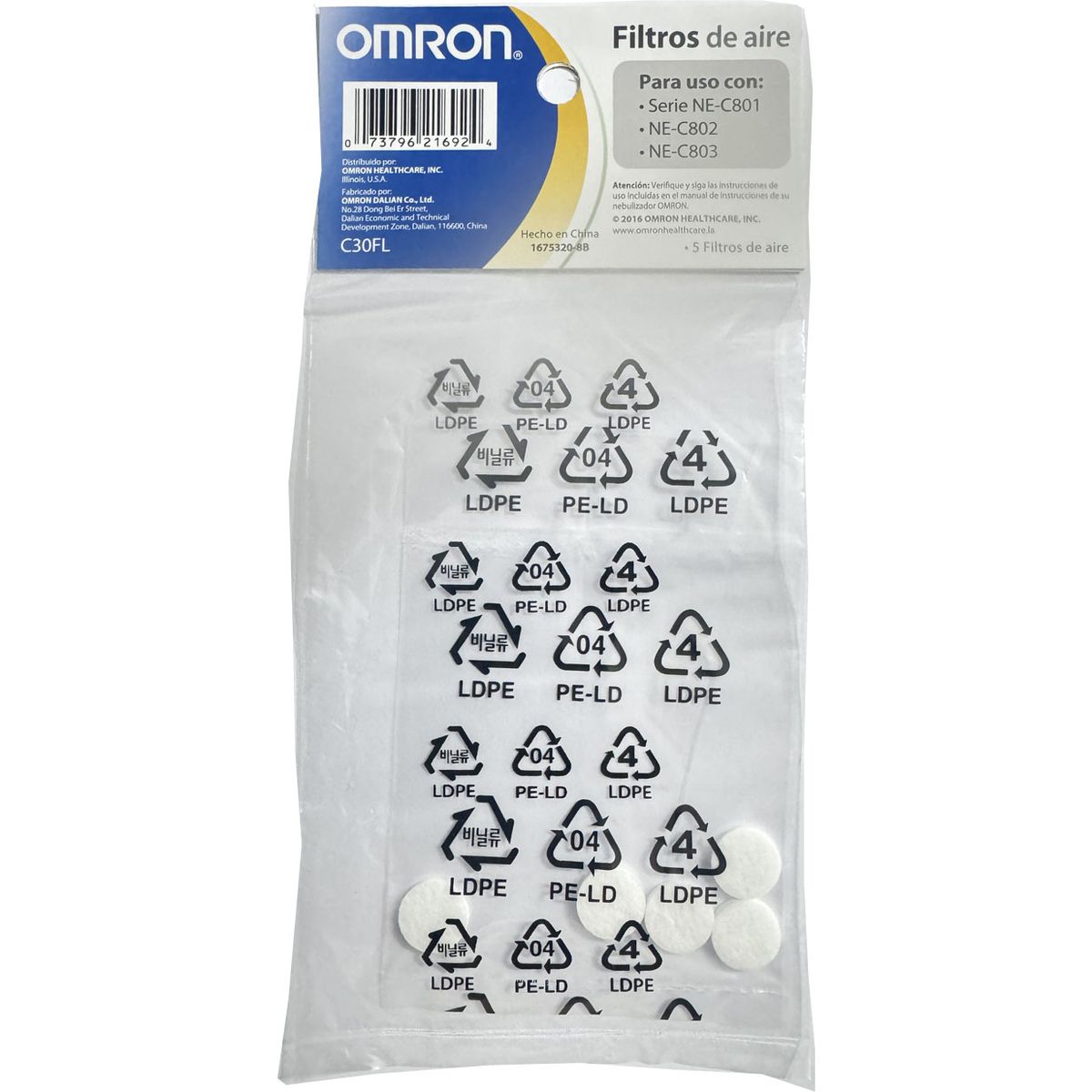 Omron - Repuesto FILTROS para Nebulizadores OMRON C30FL