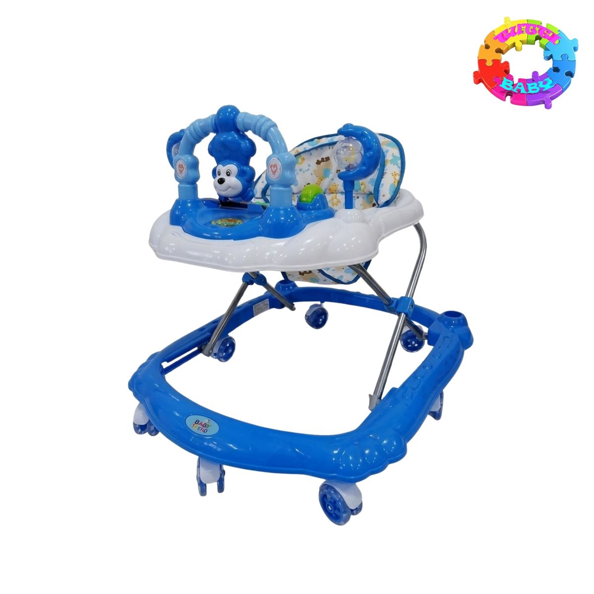 HI BABY - ANDADOR  MUSICAL DIDACTICO CON ESTRUCTURA REFORZADA -  AZUL CON GRIS