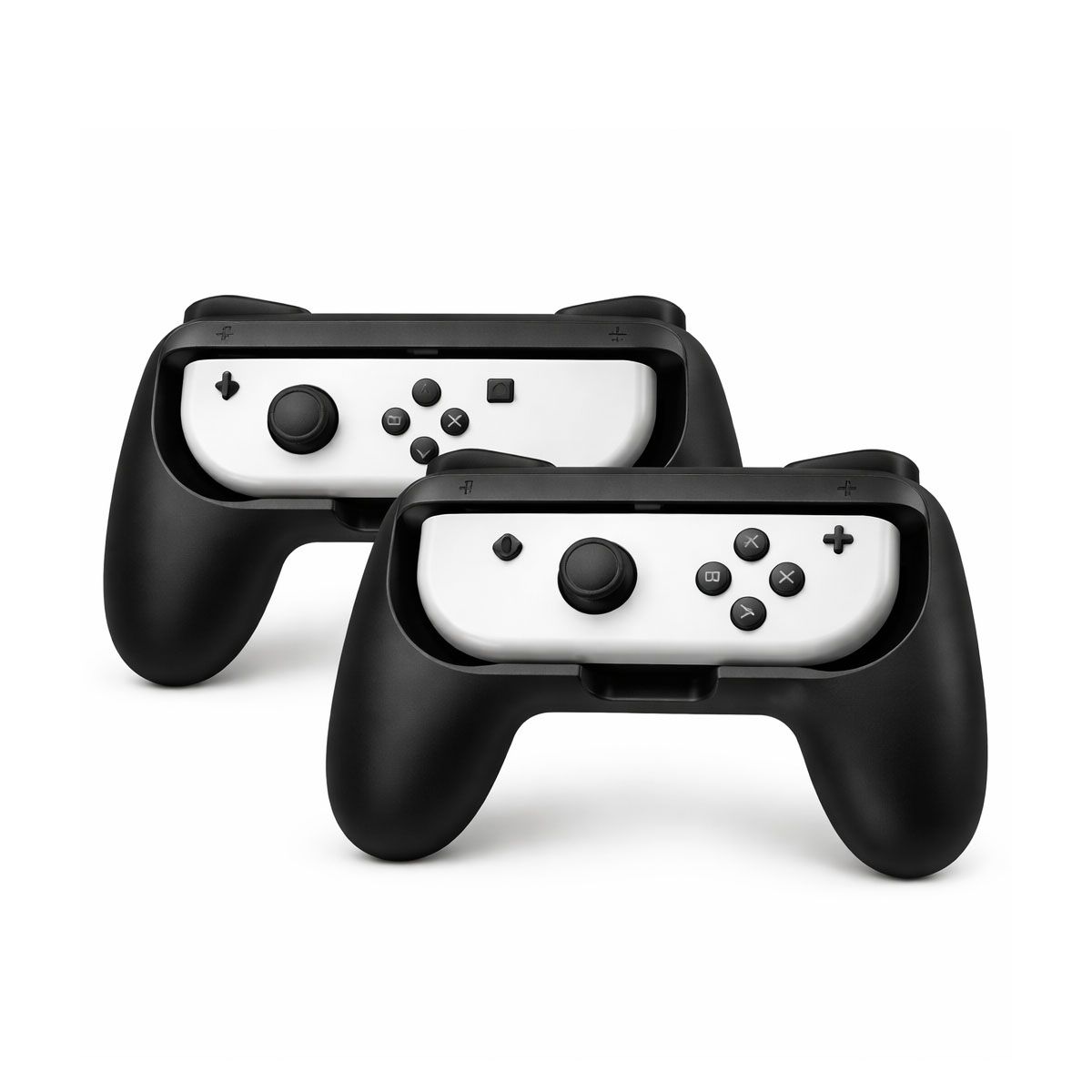 MIMD - 2 und Adaptador Grips para Joy Cons Mando Nintendo Switch Agarre NEGRO