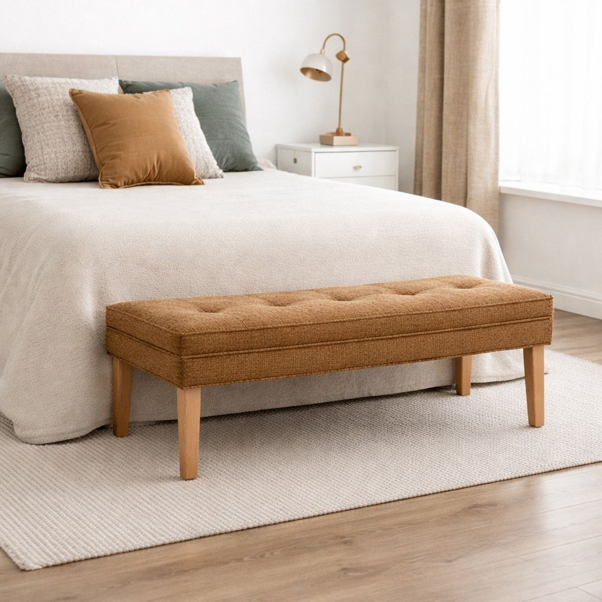 ARTSOFA - Banqueta Lumiére Camel Antifluido + Obsequio