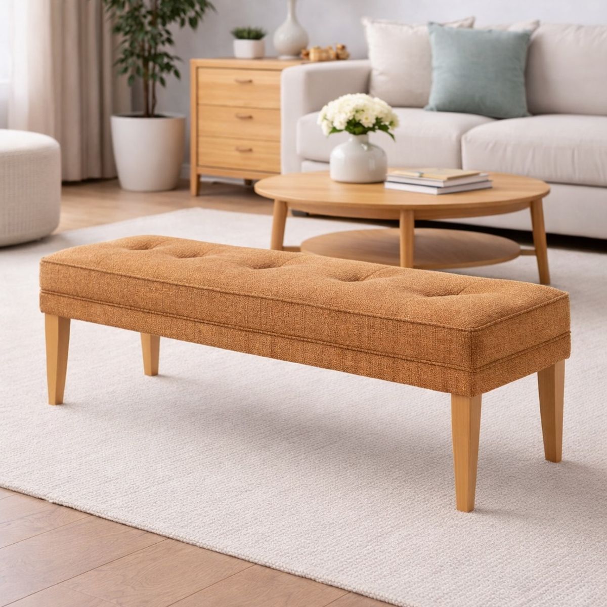 ARTSOFA - Banqueta Lumiére Camel Antifluido + Obsequio