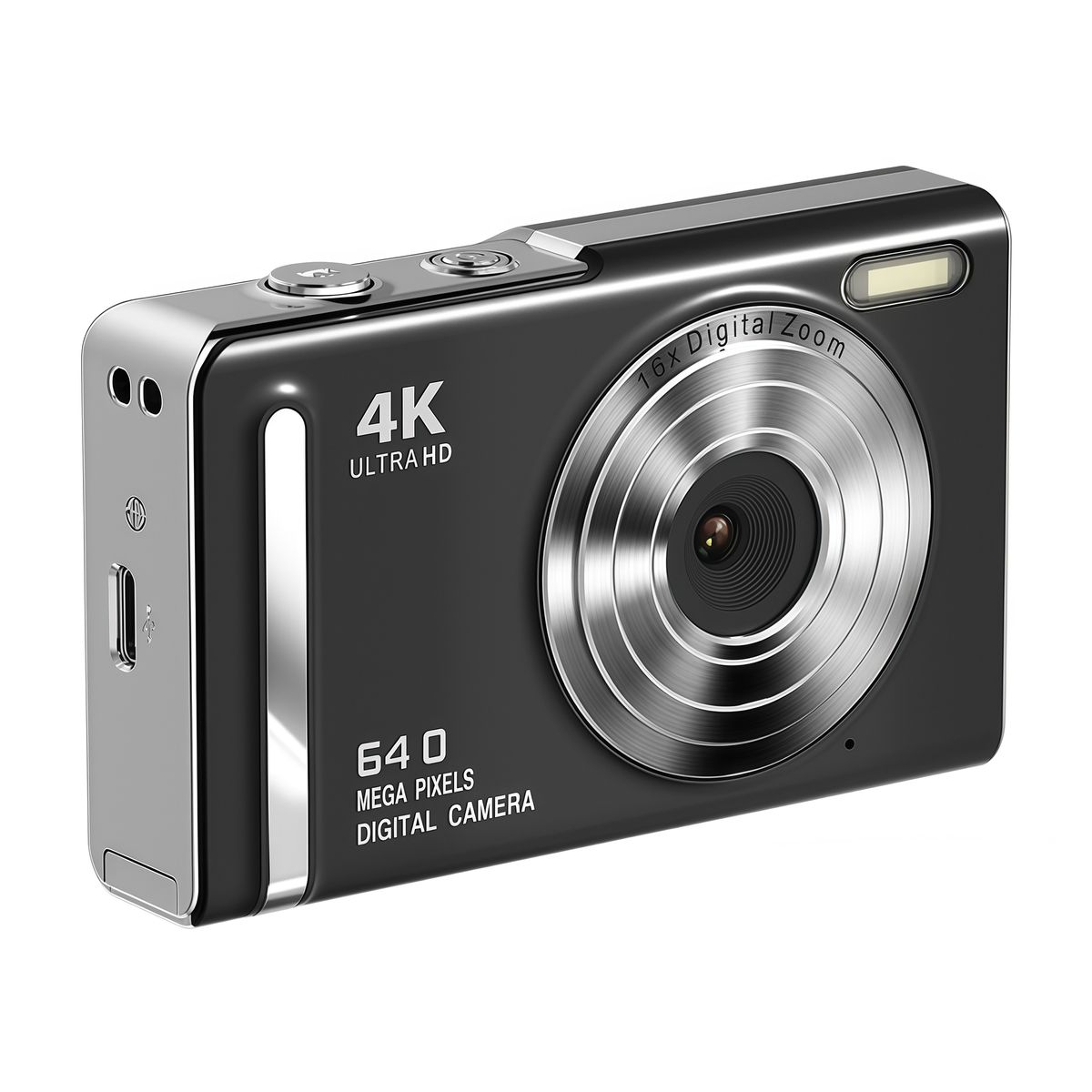 RENVMEXY - Cámara Digital 64MP 5K 16X Zoom, Cámara 4K con AF Macro, Flash y Pantalla IPS 2.8