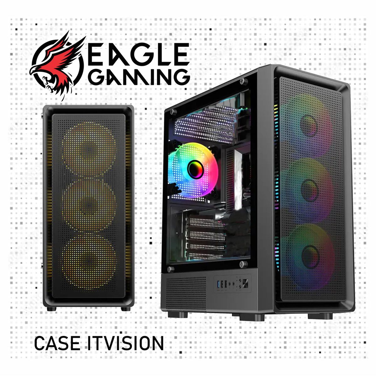 NVIDIA - COMPUTADORA PC GAMER INTEL CORE I7 10700F 16GB SSD512GB RTX 3050 6GB MONITOR 24 FHD