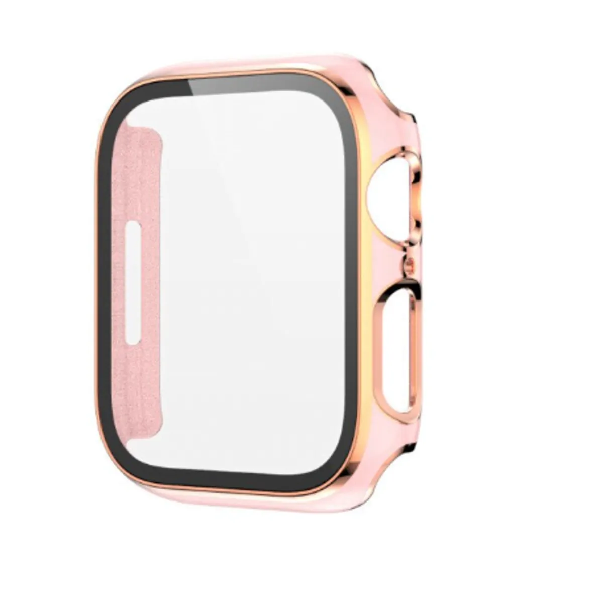 GENERICO - Bumpers para Apple Watch Bordes Dorados 45mm - ROSADO