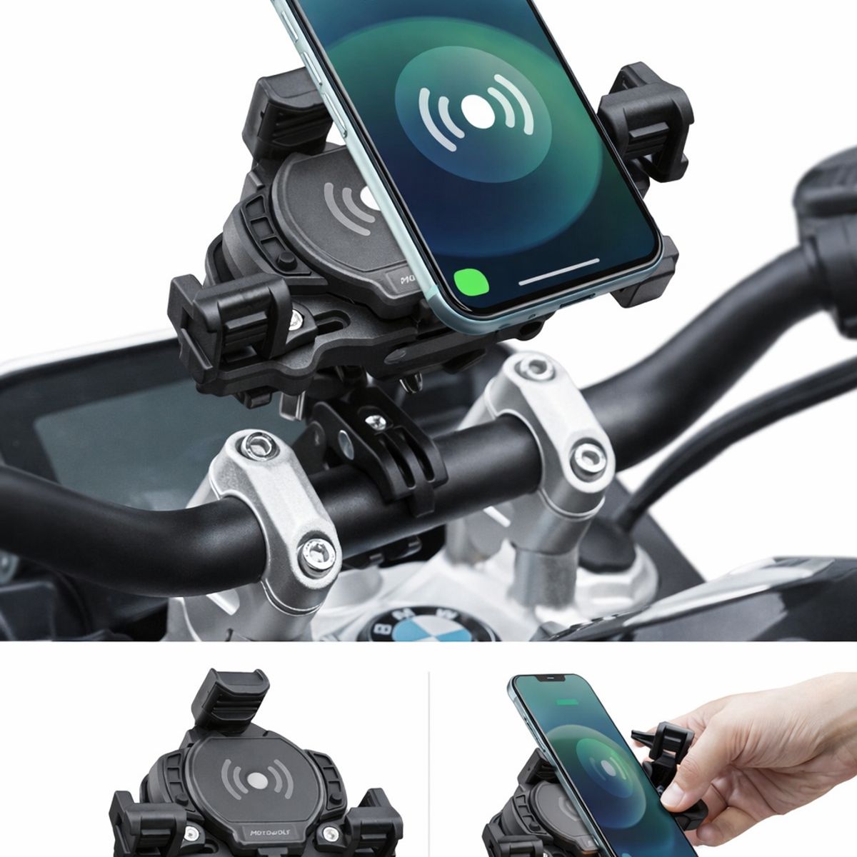PORTA CELULAR ACTIVIBRACION TIPO PINZA MOTO WOLF, marca GENERICO - Foto Principal