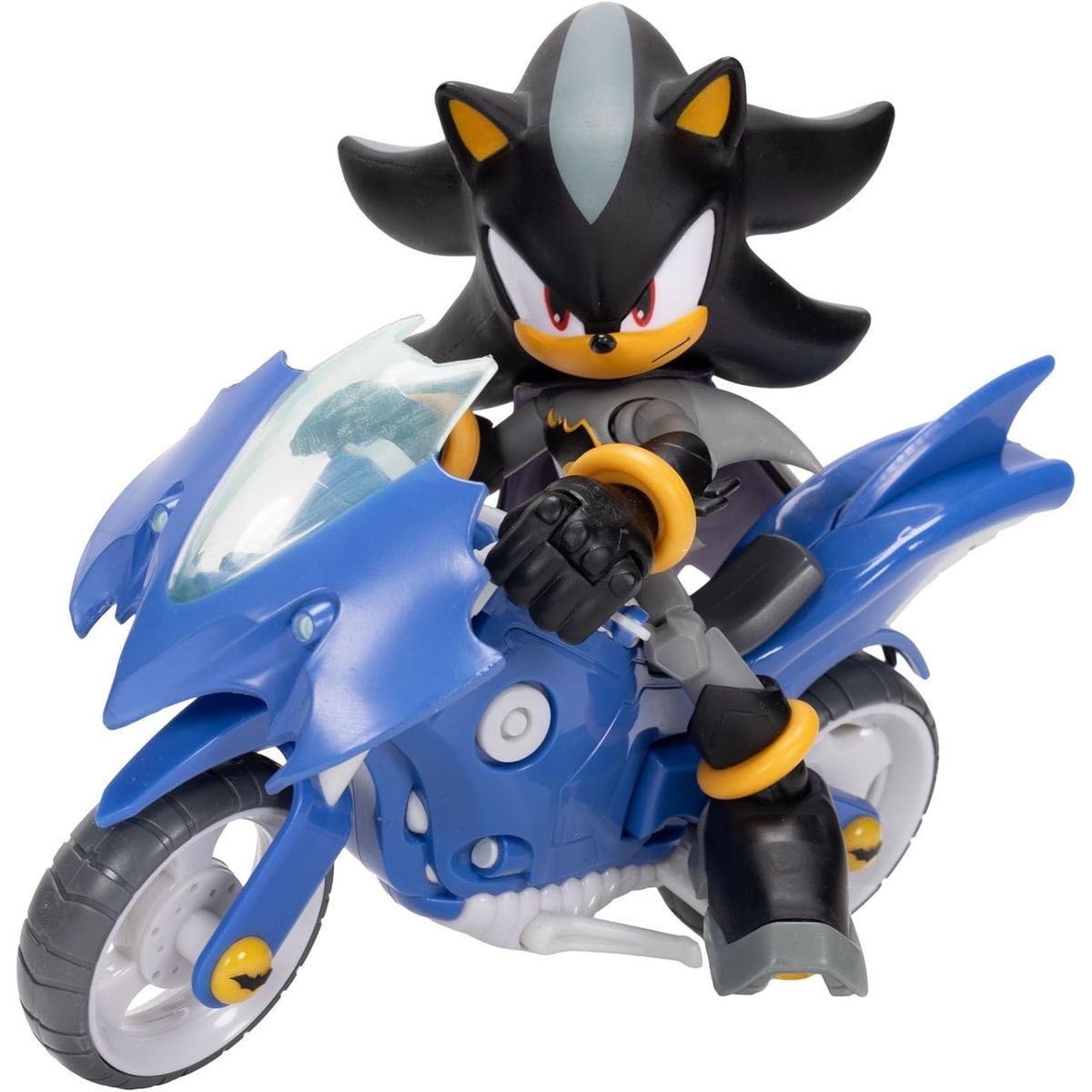 JAKKS PACIFIC - Figura DC x Sonic the Hedgehog 3 Shadow Batman con Motocicleta