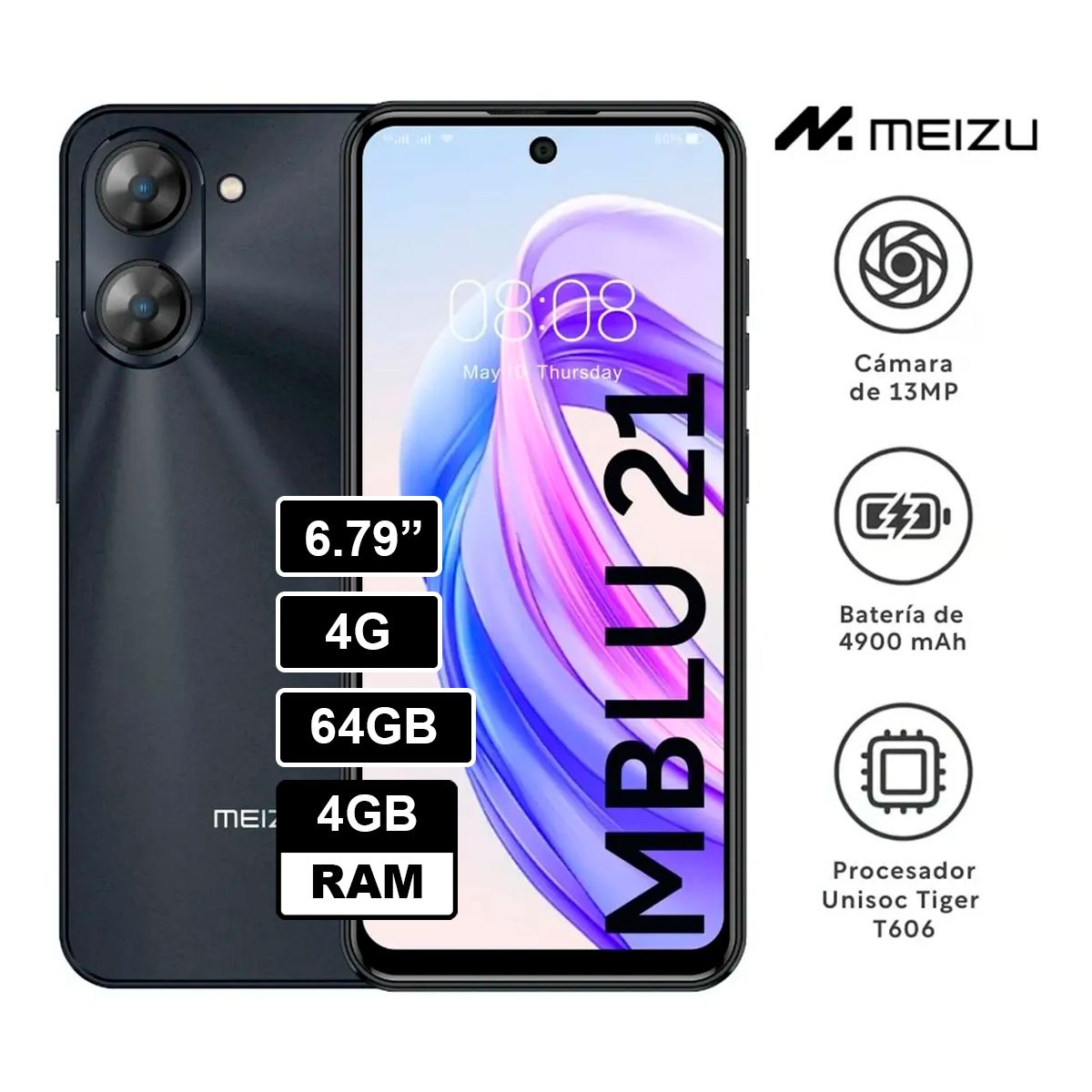 MBLUE - MEIZU MBLU 21 4GB RAM 64GB NEGRO