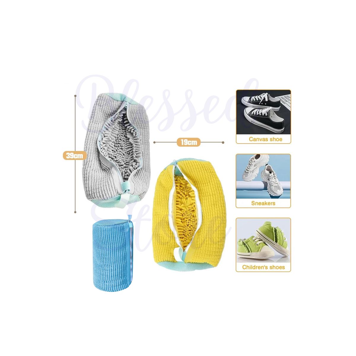 GENERICO - Bolsa Para Lavar Zapatilla x 3 unidades